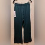 Alo Yoga NWT  Knit High Waist Salana Wide Leg Pant Midnight Green Size S Photo 9