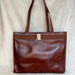 Salvatore Ferragamo Vara Embossed Lizard Vintage Tote Photo 1