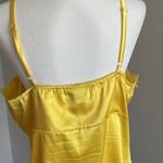 Yellow Satin Lace Trim Cami Top Size XL Photo 4