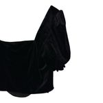 Disturbia Ingrid Embroidered Applique Corset Top in Black size 8 Puff Sleeves Photo 7