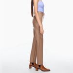 Wilfred ARITZIA  The Melina High Waisted Vegan Leather Pants Taupe Size 8 Tall Photo 2