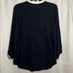 Alice & Trixie  Silk Black Cream Contrast Gold Button Blouse Small Photo 1