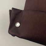 Tadashi Shoji Dark Brown Taffeta Ruched Formal Fitted Top Photo 5