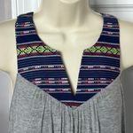 Pinkblush Sz S Cute Casual Sleeveless Dress Gray W Denim Type Trim Photo 3