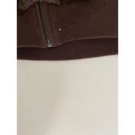 Aritizia TNA Brown Velour Velvet White Piping Zip Photo 5