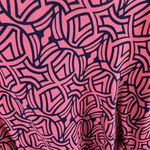 Motherhood Maternity Navy Blue Pink Short Sleeve Jersey Knit Wrap Dress Size S Photo 3