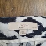 Loft Black and White Wide Leg Pants Photo 4