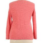 Calvin Klein Orange Knit Pullover Sweater V Neck Womens XL Chunky Knit Fall Photo 1