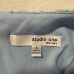Studio One  Light Blue and White Dress Photo 2