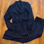 WORTH New York wool blend navy pant suit set blazer trouser size 4 Blue Photo 0