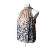 Via Signoria Silk Racerback High Neck Silk Top, Sz S Photo 3