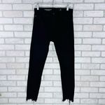 AG Adriano Goldschmied AG The Farrah High Rise Skinny Ankle Raw Hem Jeans in Black Size 28 Photo 3