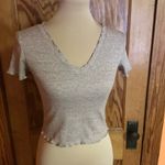 Wild Fable light pink cropped v neck top Photo 7