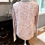 Free People Pink Combo Long Sleeve Textured Knit Top Size L (NWT) Photo 5