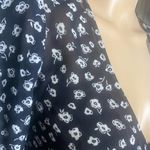 Reformation Black and White Long Sleeve Wrap Blouse Photo 3