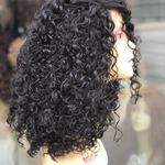 Curly Black lacefront wig medium length 2020 Wig Photo 6