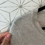 Saks 5th Avenue Saks Fifth Ave Gray V-Neck Cashmere Sweater Photo 4