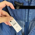 Talbots  Blue Chambray Faux Wrap Sleeveless Wide Leg Jumpsuit Size 18 NWT Photo 5