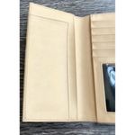 Guess Vintage  Saddle Black Credit Card Faux Patent Ostrich Checkbook Wallet Photo 11