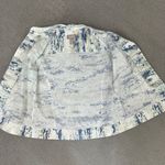 Chico's Chico’s Watercolor Linen Blend Open Front Topper Jacket White Blue Small Photo 11