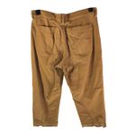 Everlane Womens Cropped Straight Pants Cotton Stretch Mustard Yellow 8 Short Photo 1