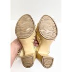 Franco Sarto Sandals Size 6.5 Yellow Ankle Strap Open Toe Leather Platform Photo 6