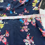 LULUS In The Flowers Navy Blue Floral Print Long Sleeve Skater Dress Size S Black Photo 7