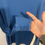 J.Crew Ruffleneck Ribbed Long Sleeve Top Blue Size XL Photo 4