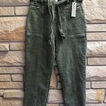 Anthropologie Hudson Utility Straight Ankle Jean with belt Rifle Green 26 NWT Photo 13