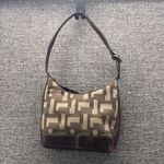 Nine West Bag Small Monogrammed Vintage Pleather Brown Cute Photo 0