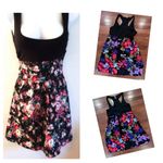 Blue Asphalt black floral racerback dress with pockets size medium Photo 1