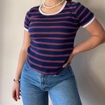 H&M  striped tshirt with white rim Photo 0