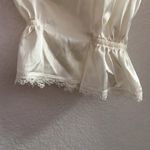 Vintage Lorraine Robe USA Bridal Tie Waist Scalloped Lace Elastic Ivory 2X NWT White Photo 2