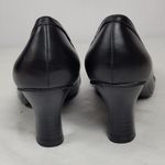 Candie's  Black Faux Leather Chunky Kitten Heels Pump With Gold Chain Bow Sz 8 M Photo 7