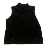Karen Scott  Sport Women’s Large Black Full Zip Fleece Pockets Vest Jacket Photo 0