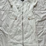 Chetta B Womens 2 White Full Front Zip Sheath Dress Office Casual Business Photo 0