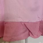 Sugar Lips Striped Ruched Ruffle Hem Top in Pink/White - Size Medium NWT Boutique Photo 6
