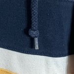 Adrienne Vittadini Women’s  Oversized Yellow Blue & White Hoodie Size Medium Photo 3