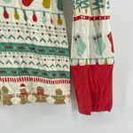 Little Sleepies Small Pajama Top Fair Isle Christmas Holiday Gingerbread Womens White Photo 3