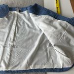 H&M Cornflower Blue Tweed Cropped Lady Jacket Size XXL Photo 7