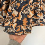 Anthropologie Daily Practice by Cinched Knit Mini Dress Blue Floral XSP Photo 6