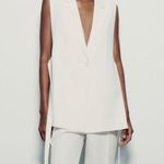 ZARA blazer vest coat cream waistcoat with vents Photo 15