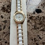 New York & Company Gold and White Women's Watch Photo 3