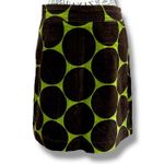 Boden Size 10R Green Brown Velvet Polka Dot Mini Skirt Pockets Photo 0