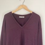 Aritzia Wilfred Free V-Neck Plum Purple Sweater Top Photo 1
