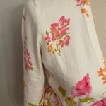 Talbots  Floral V Neck Button Down Cotton Sweater Petite Photo 1
