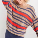 Aerie  Striped Fuzzy Sweater Size Small Photo 0