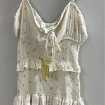 Vintage Havana Eyelit Smocked Ruffle Dress Floral Mini Juniors Medium NWT New Photo 2