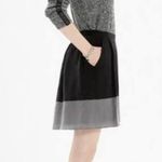 Madewell  black gray silk blend pleated skirt Photo 1