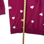 Woman Within Magenta Heart Print Sweatshirt Cozy Valentines Day Pullover M 14/16 Photo 6